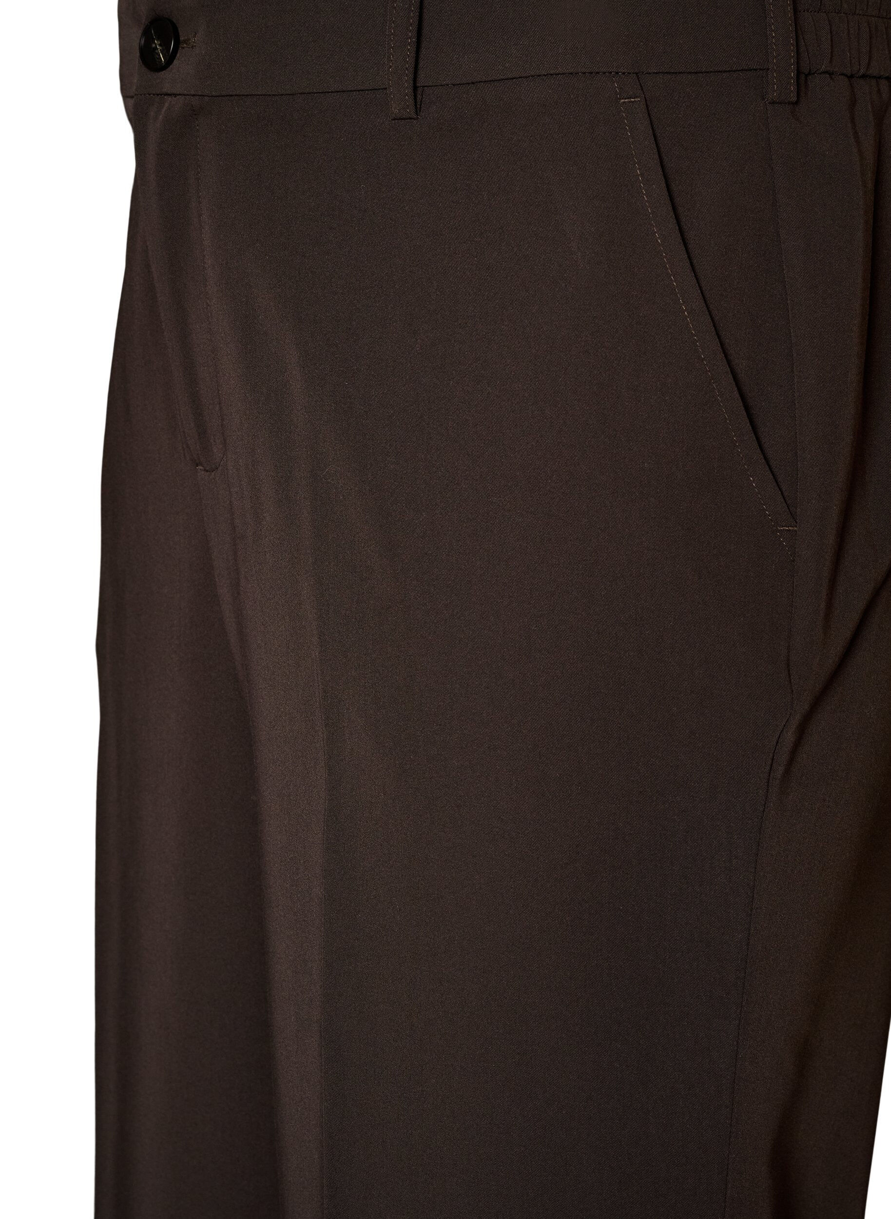 ZizziPantalon de tailleur taille haute avec plis marqu&eacute;s, Marron, Packshot image number 2