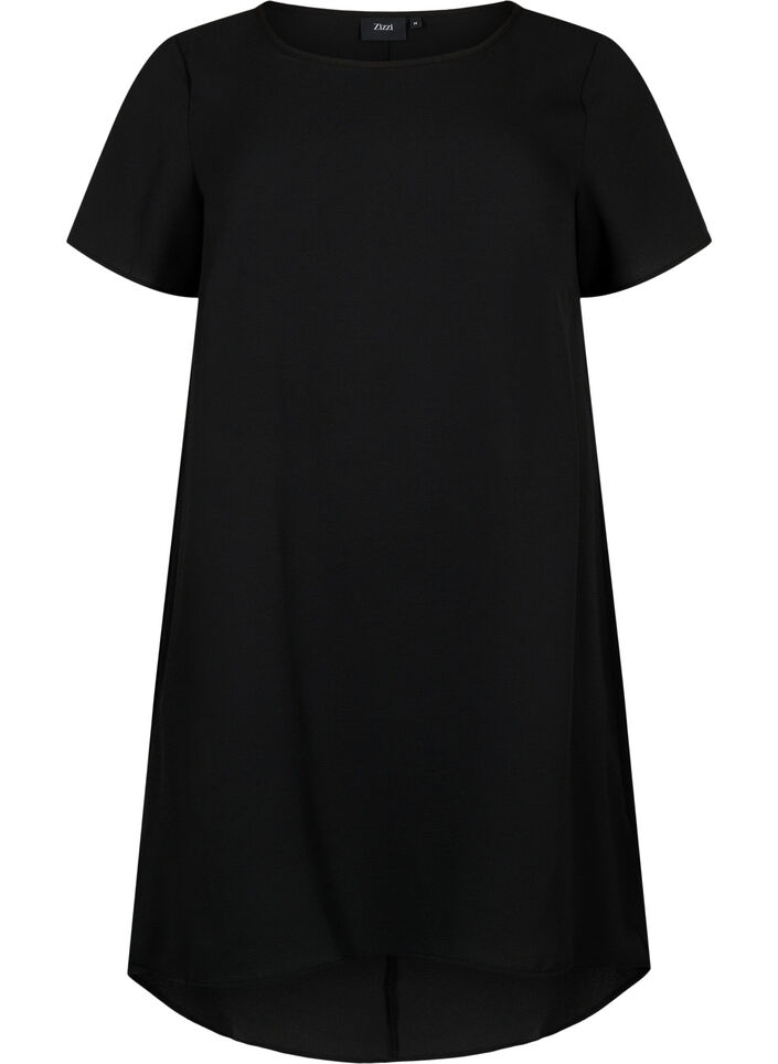 Robe &agrave; manches courtes avec imprim&eacute;, Noir, Packshot image number 0