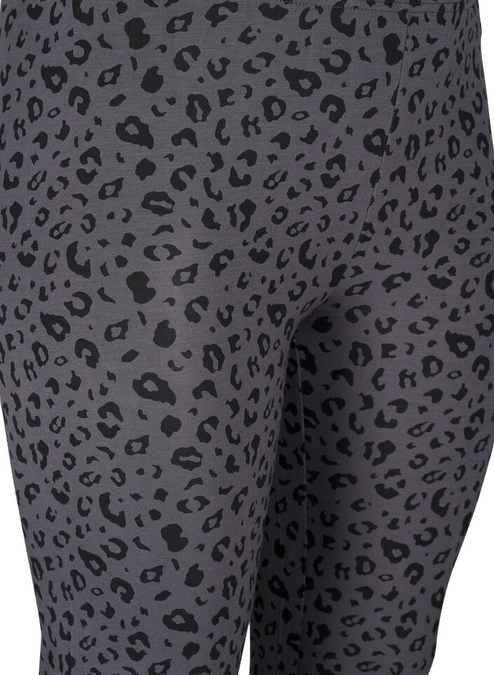 Leggings en viscose à imprimé léopard, Gris, Packshot image number 2