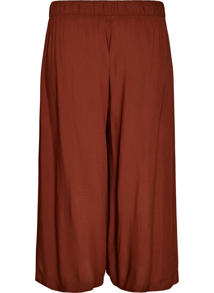 Jupe-culotte en viscose avec une taille haute et une coupe ample, Bordeaux, Packshot image number 1