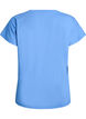 T-shirt ample de sport &agrave; col en V, Bleu, Packshot image number 1