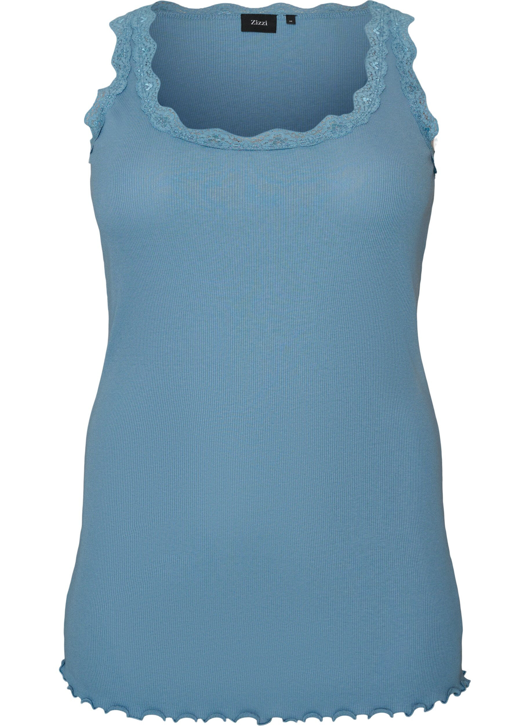 ZizziHaut &agrave; dentelle, Bleu, Packshot image number 0