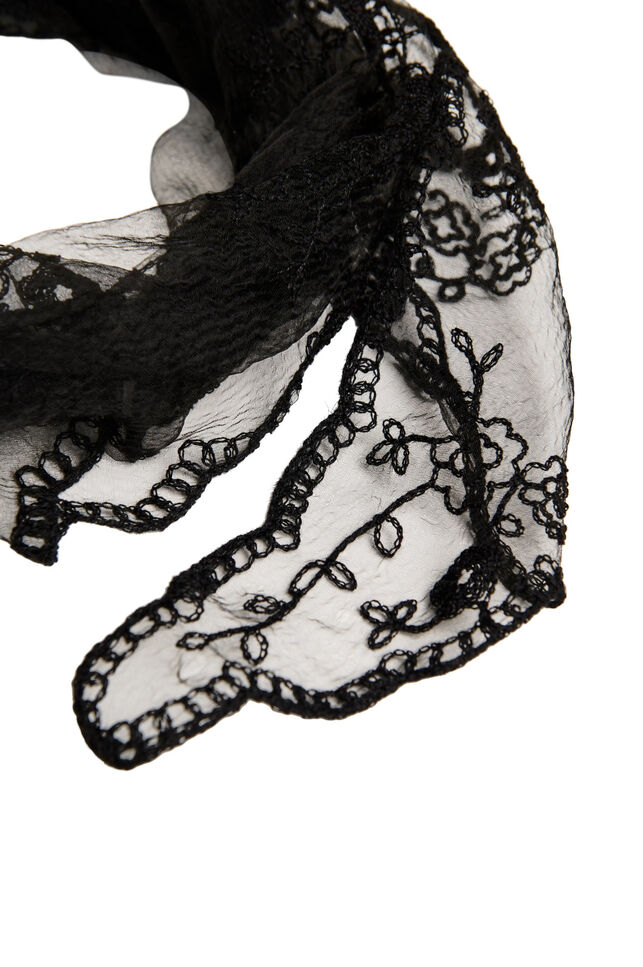 &Eacute;charpe triangulaire en dentelle, Noir, Packshot