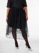 Jupe midi en tulle avec des c&oelig;urs, Noir, Model image number 0