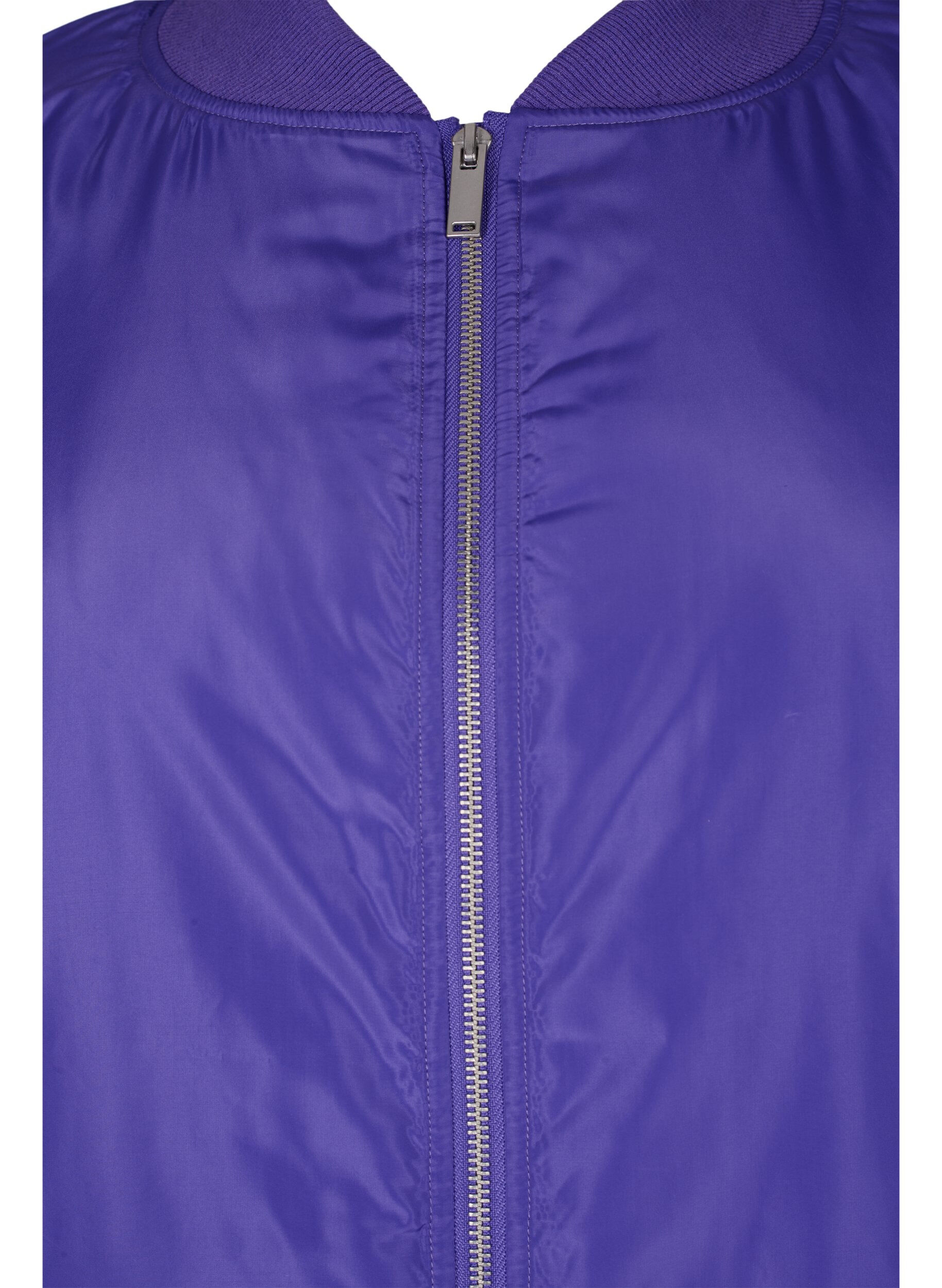 Zizzi Blouson bombardier avec fermeture &eacute;clair, Purple Opulence, Packshot image number 2