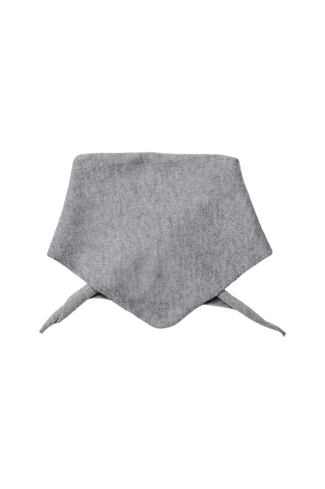 &Eacute;charpe triangle tricot&eacute;e, Gris, Packshot image number 1