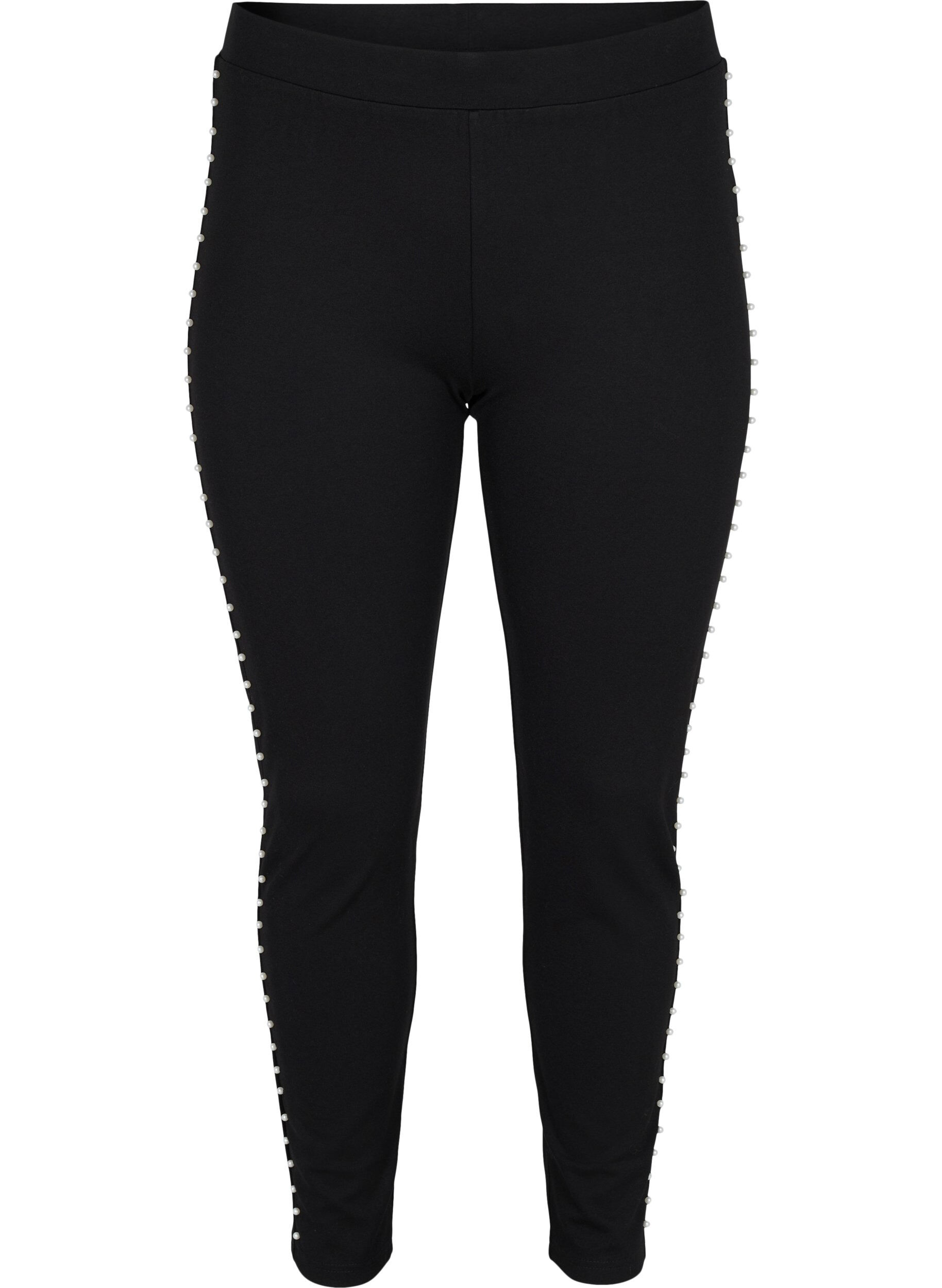 Zizzi Leggings avec perles, Black, Packshot image number 0