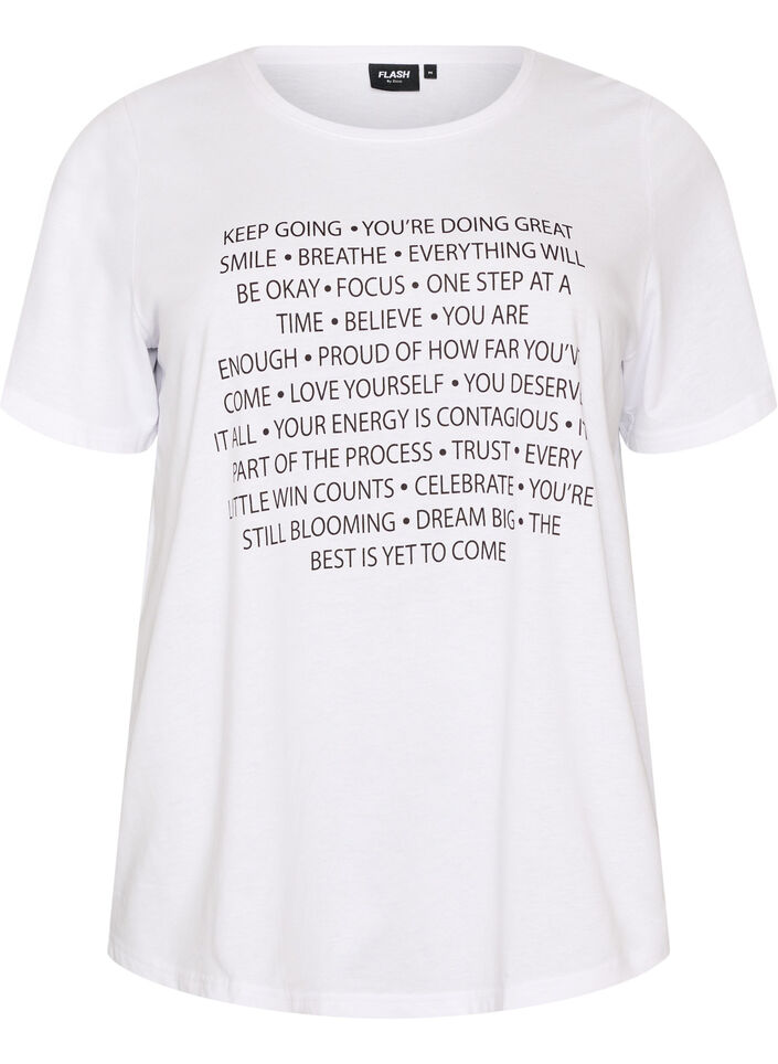 T-shirt imprim&eacute;, Blanc, Packshot image number 0