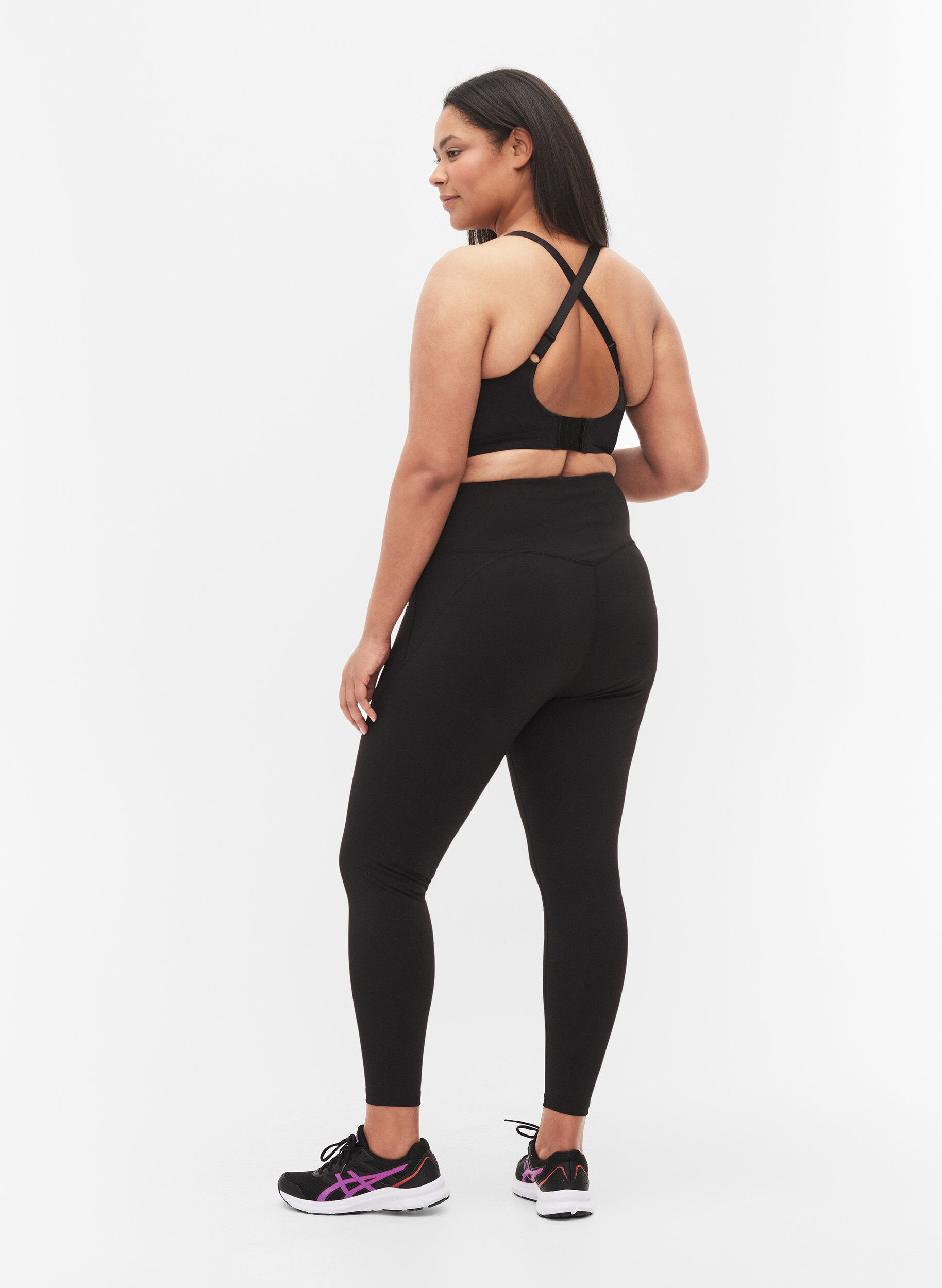 Zizzi CORE, V-SHAPE DEFINE TIGHTS - Collants d'entra&icirc;nement, Black, Model image number 1