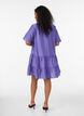 Robe coupe &eacute;vas&eacute;e textur&eacute;e, Violet, Model image number 2