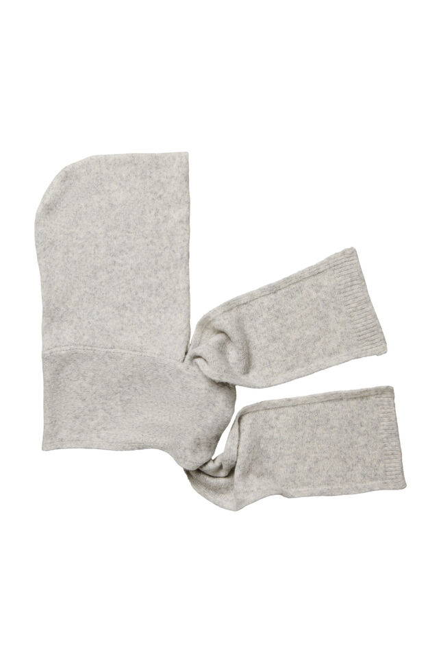 &Eacute;charpe en maille &agrave; capuche, Gris, Packshot image number 3