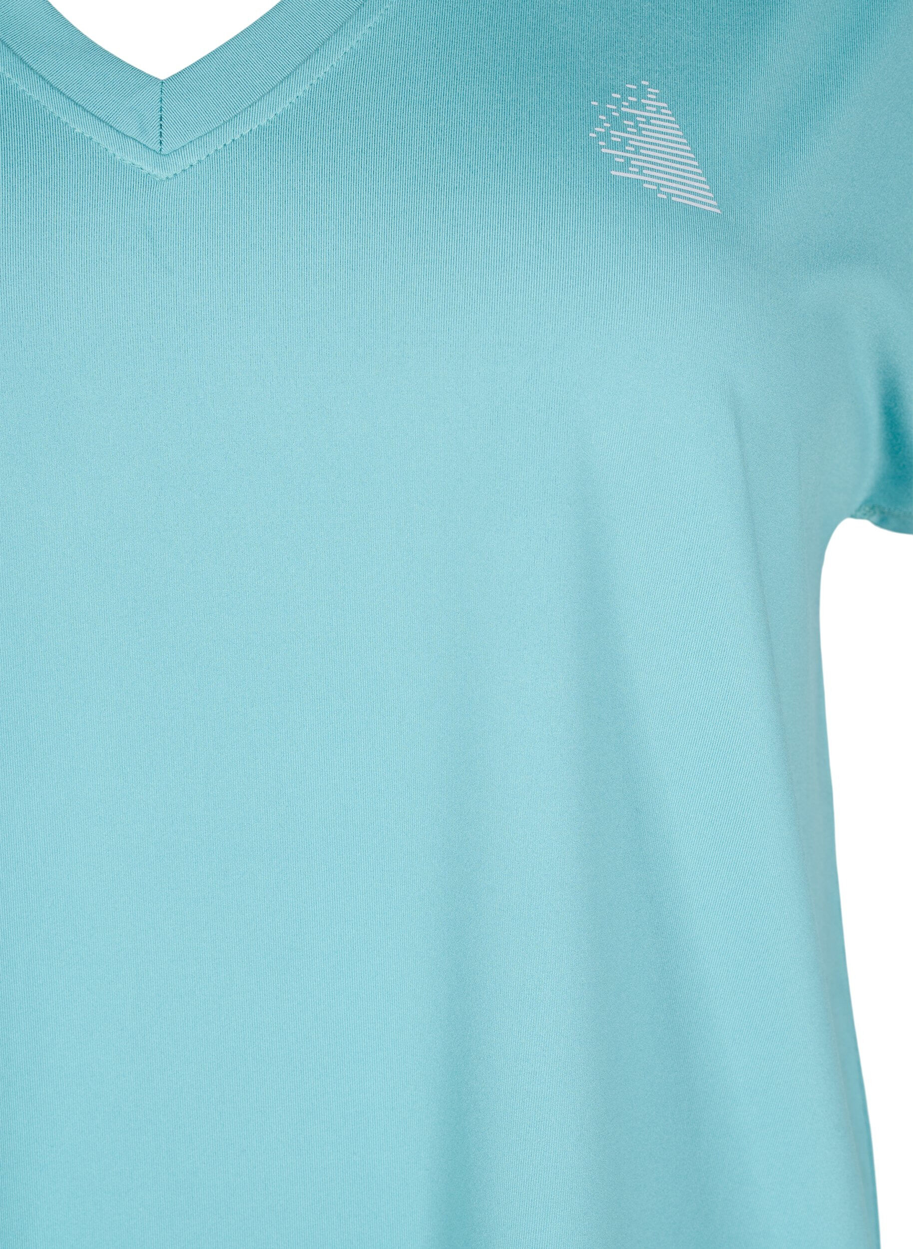 Zizzi T-shirt d&rsquo;entra&icirc;nement ample avec col en V, Vert, Packshot image number 2