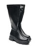 Botte haute en similicuir &agrave; semelle &eacute;paisse, Noir, Packshot image number 1