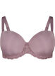 Soutien-gorge moulé avec dentelle et coupes lisses, Rose, Packshot image number 0