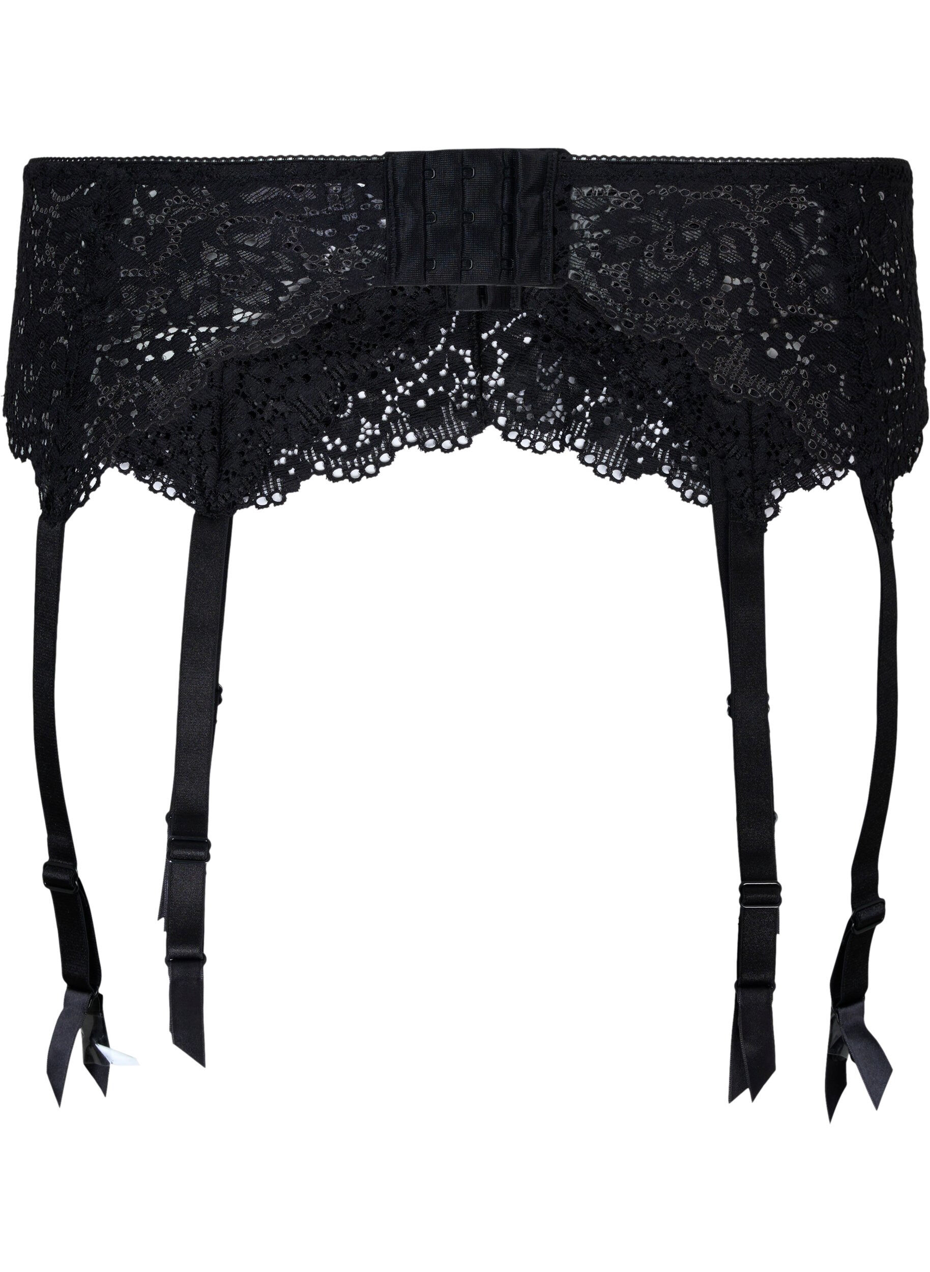 Zizzi Porte-jarretelles en dentelle, Black, Packshot image number 1
