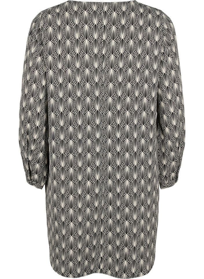 Robe à col en V avec imprimé, Birch Graphic AOP, Packshot image number 1