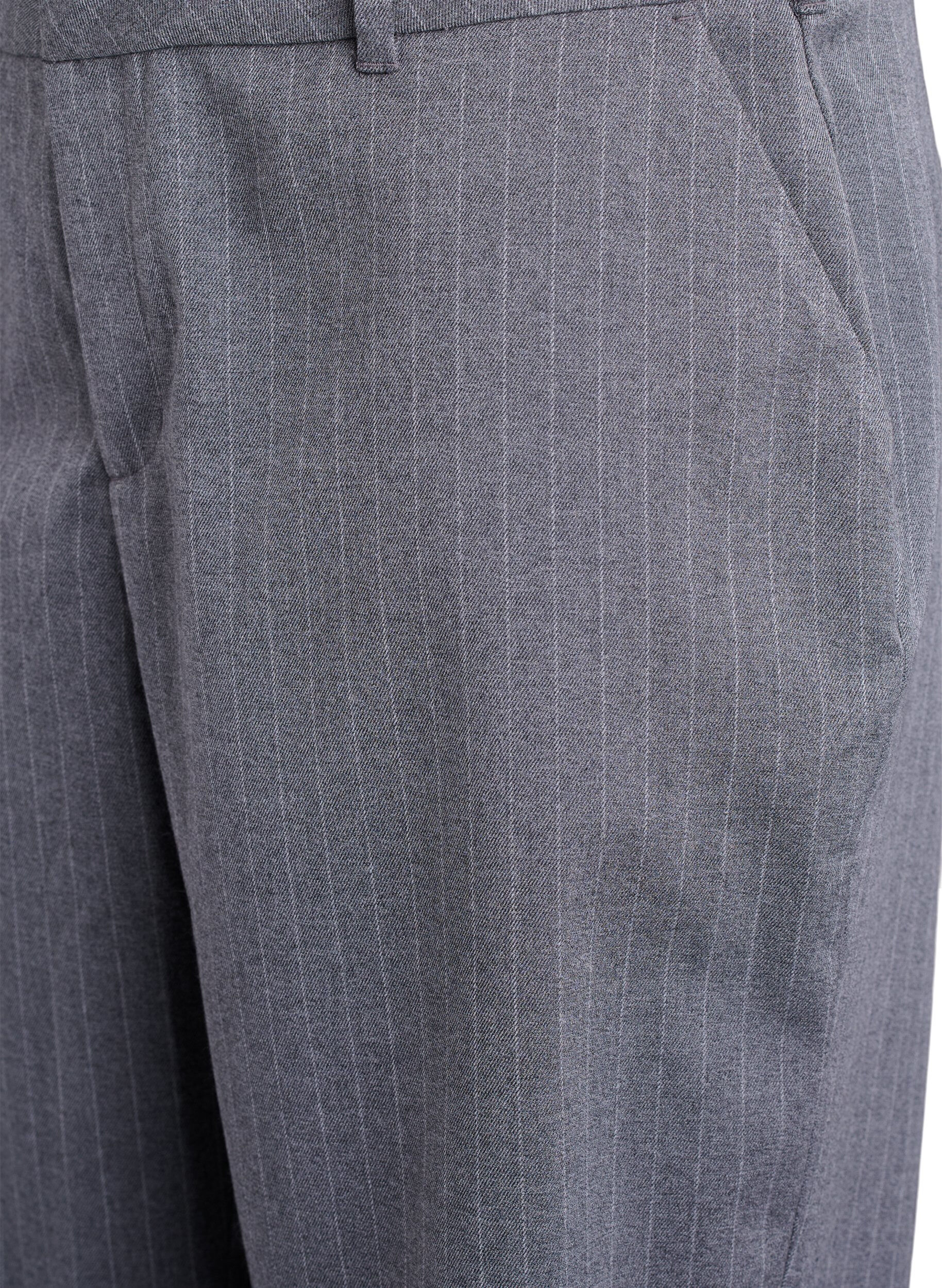 Zizzi Bermuda &agrave; rayures tennis coupe ample, Gris anthracite, Packshot image number 2