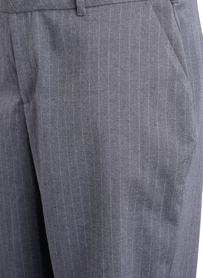 Bermuda &agrave; rayures tennis coupe ample, Gris anthracite, Packshot image number 2