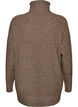 Pull en maille l&acirc;che avec col roul&eacute;, Marron, Packshot image number 1