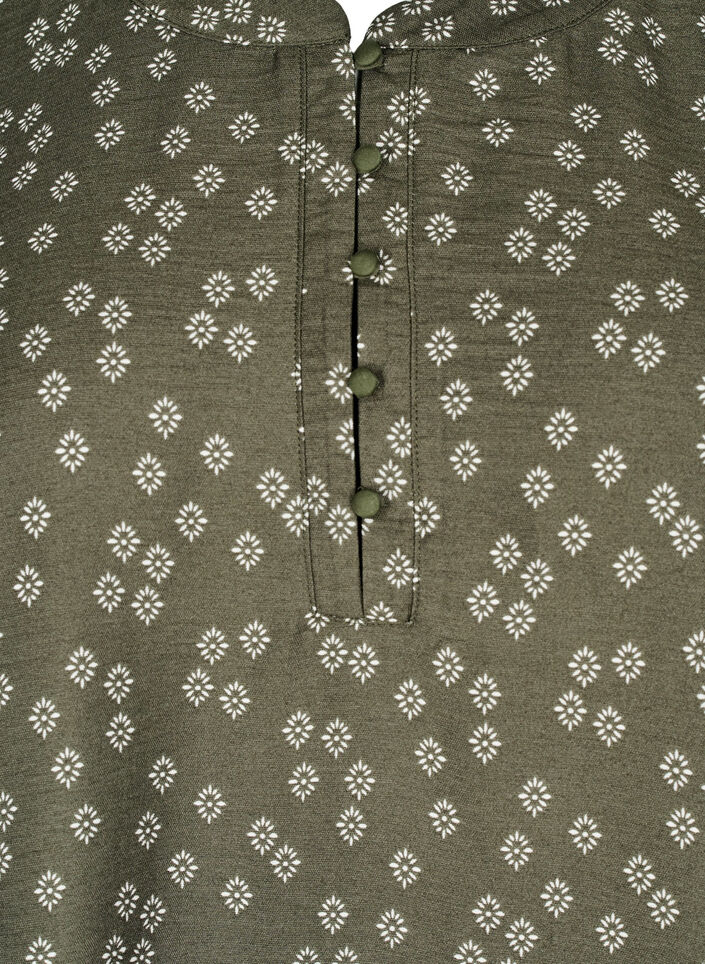 Chemisier à manches longues avec motif et boutons, Sea Turtle AOP, Packshot image number 2