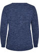Blouse en jersey avec col en V et manches longues, Bleu, Packshot image number 1