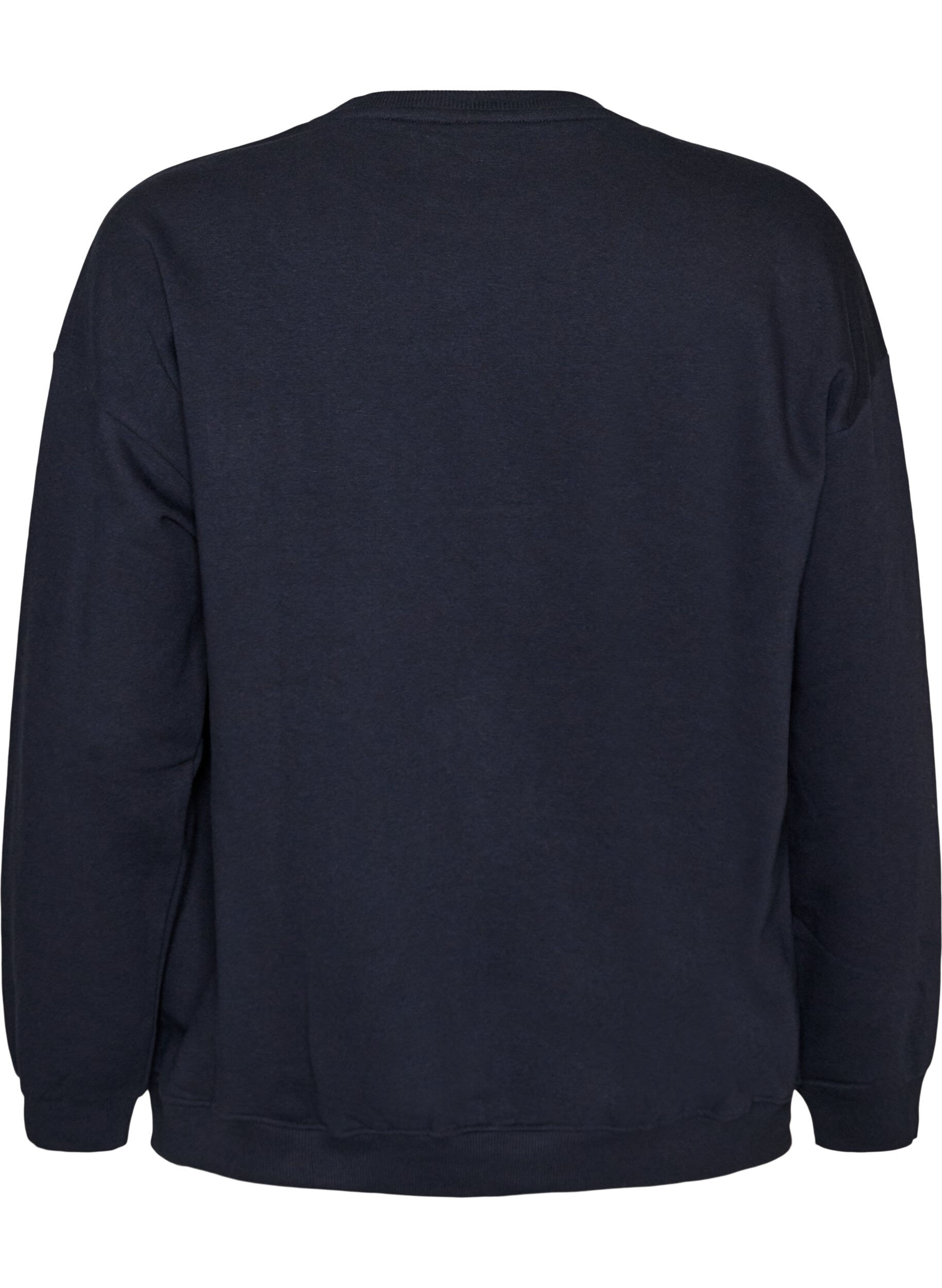 ZizziSweat-shirt avec imprim&eacute; texte, Bleu, Packshot image number 1