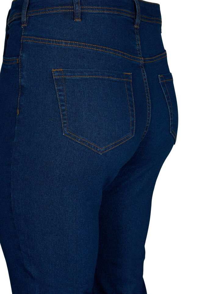 Jean taille haute avec coupe bootcut, Bleu, Packshot image number 3