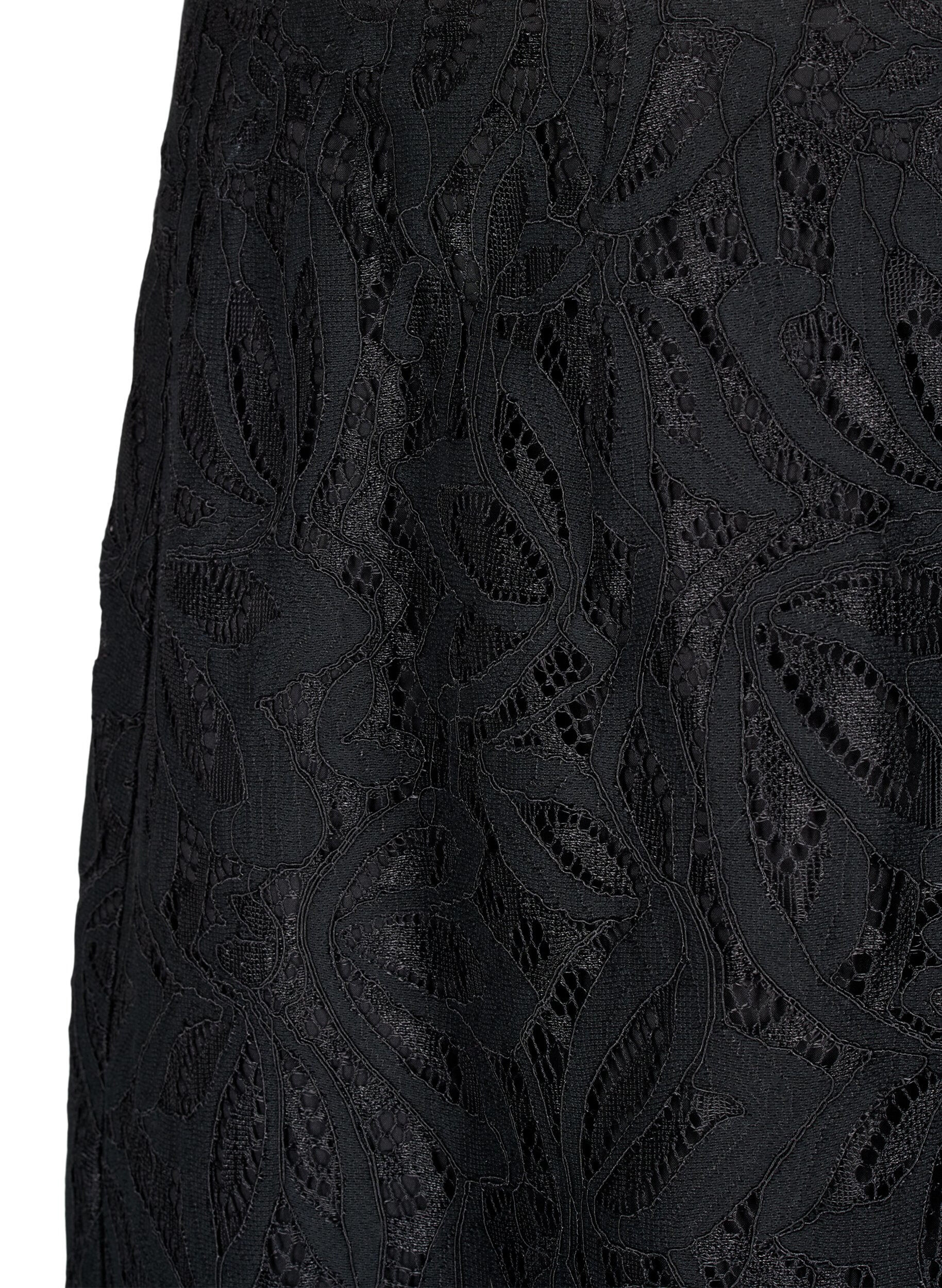 Zizzi Jupe courte en dentelle, Black, Packshot image number 2