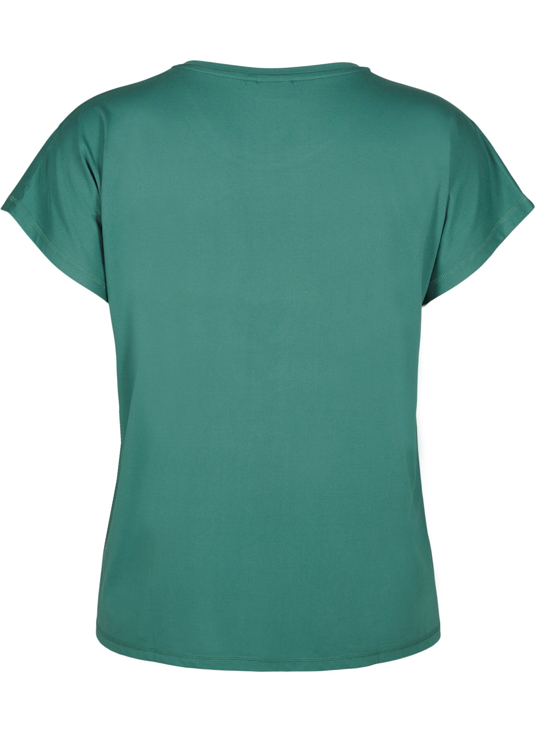 Zizzi T-shirt de sport uni, Vert, Packshot image number 1