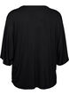 Blouse en jersey avec des manches ballon au coude, Noir, Packshot image number 1