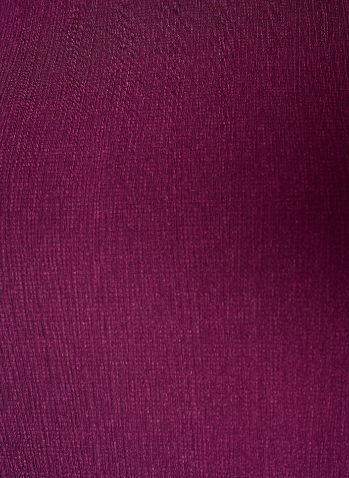 Blouse en jersey avec bordure en dentelle asym&eacute;trique, Violet, Packshot image number 2