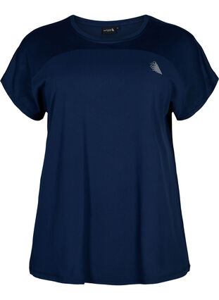 T-shirt d'entraînement à col rond, Black Iris ASS, Packshot image number 0