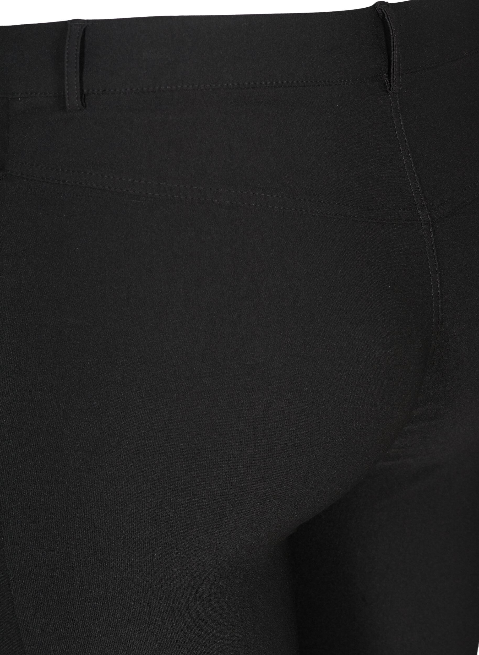 Zizzi Pantalon capri pr&egrave;s du corps en m&eacute;lange de viscose, Noir, Packshot image number 3