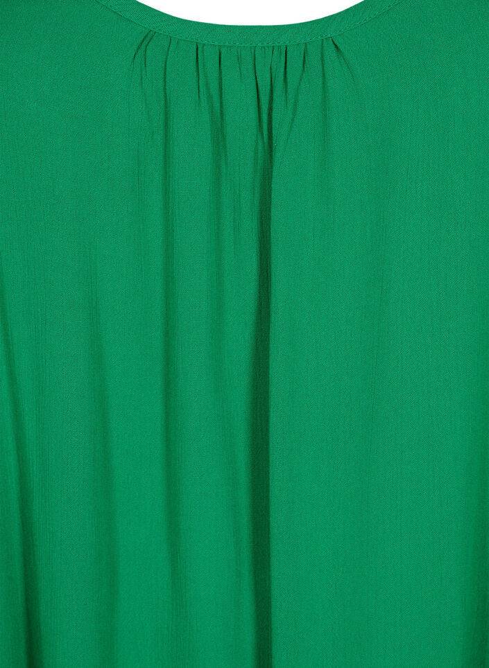 Robe en viscose à nœuds de couleur unie, Vert, Packshot image number 2
