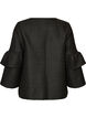 Veste boucl&eacute;e avec volants, Noir, Packshot image number 1