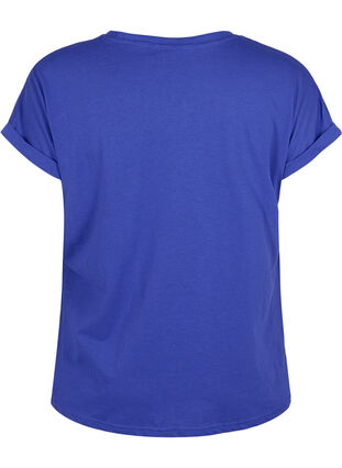 T-shirt à manches courtes en mélange de coton, Royal Blue, Packshot image number 1