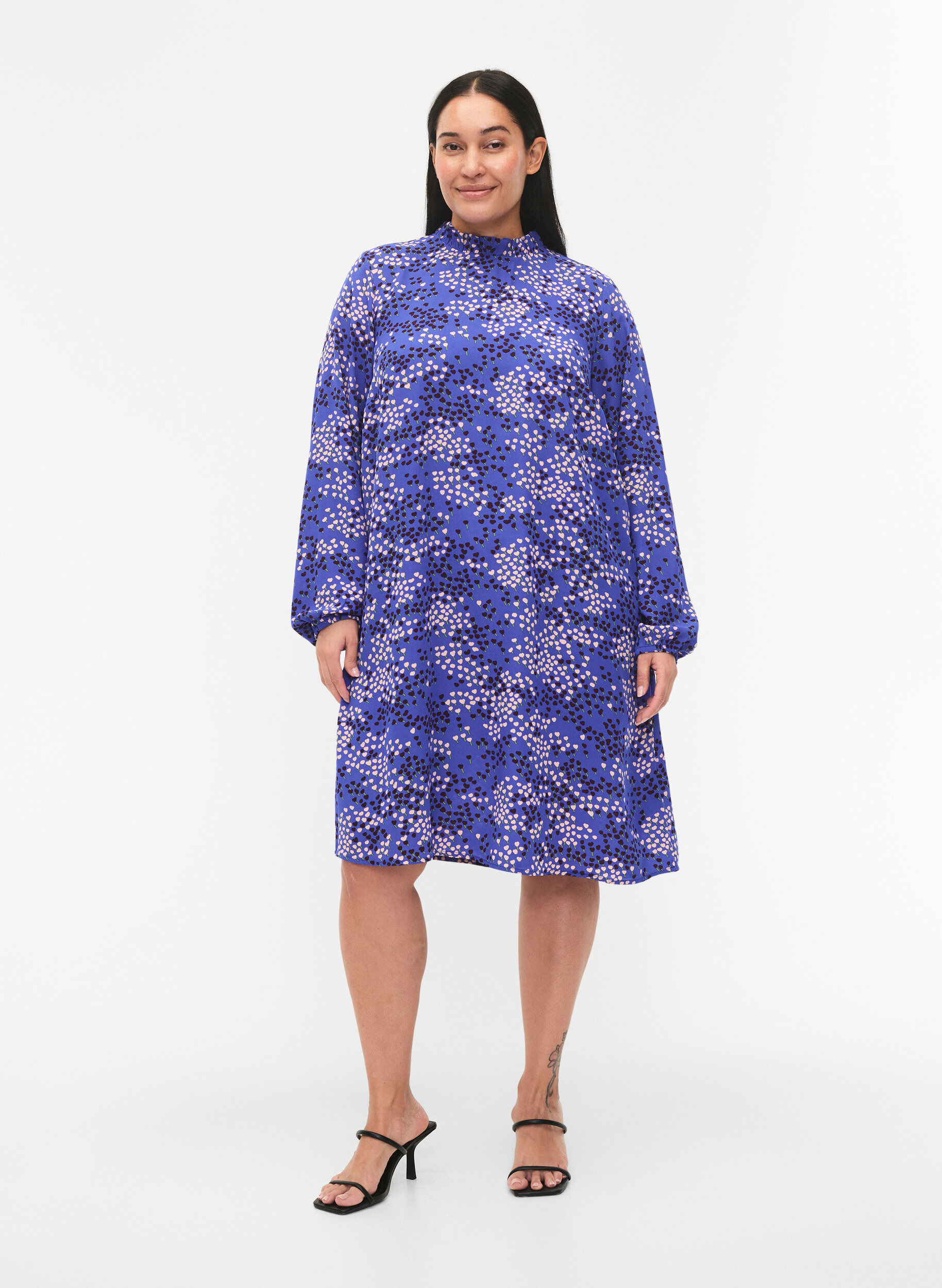 Zizzi FLASH - Robe &agrave; manches longues avec imprim&eacute;, Dazzling Blue AOP, Model image number 2