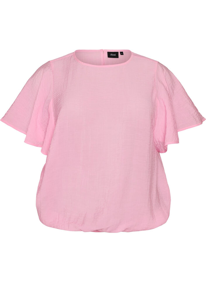 Blouse coupe ballon avec manches papillon, Rose, Packshot image number 0