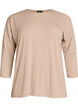 Blouse en jersey avec manches 3/4, Beige, Packshot image number 0