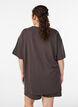 T-shirt sweat oversize, Marron, Model image number 2