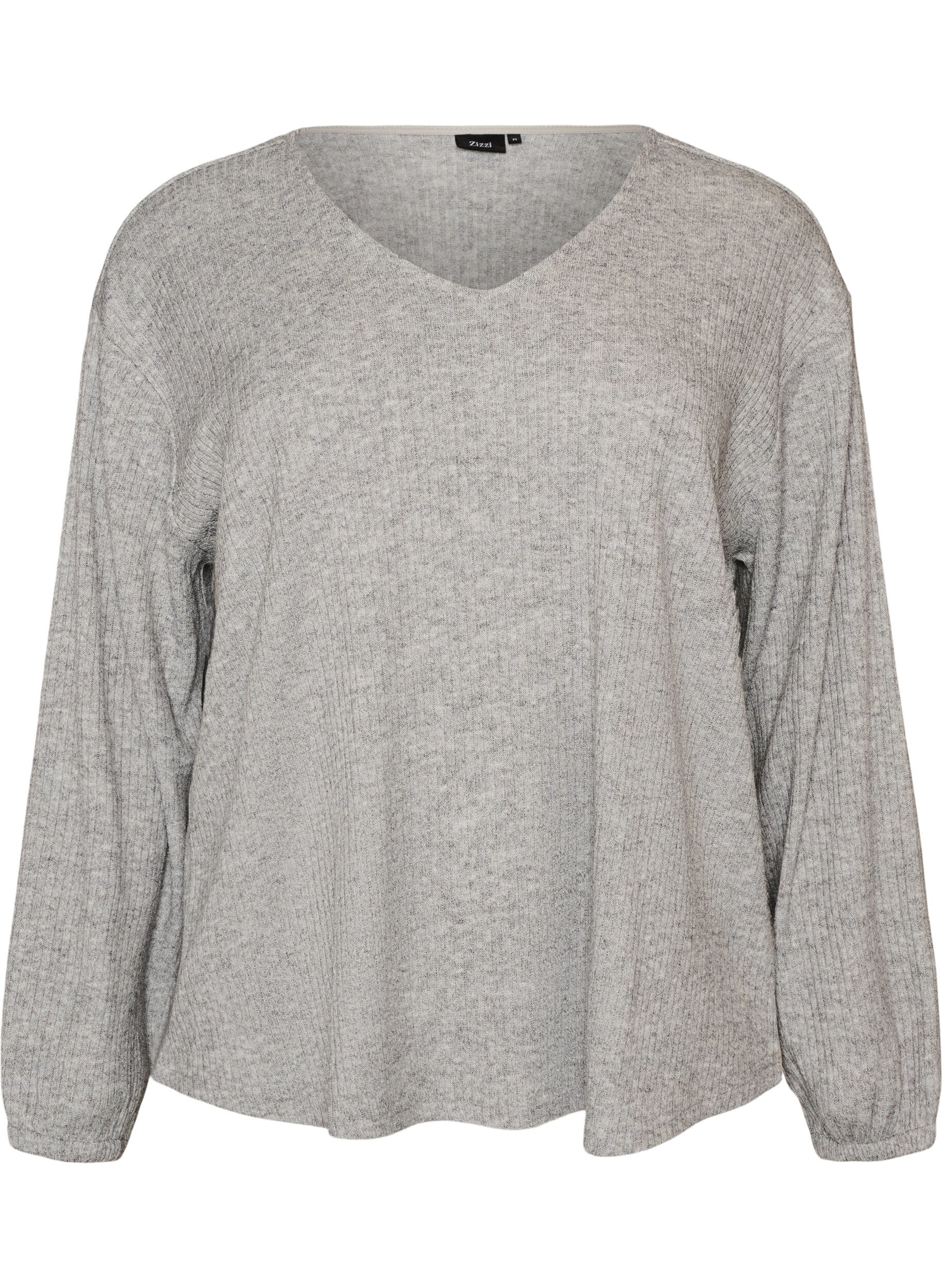 Blouse en jersey c&ocirc;tel&eacute; avec col en V