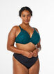 Soutien-gorge rembourr&eacute; en dentelle avec armatures, Vert fonc&eacute;, Model image number 1