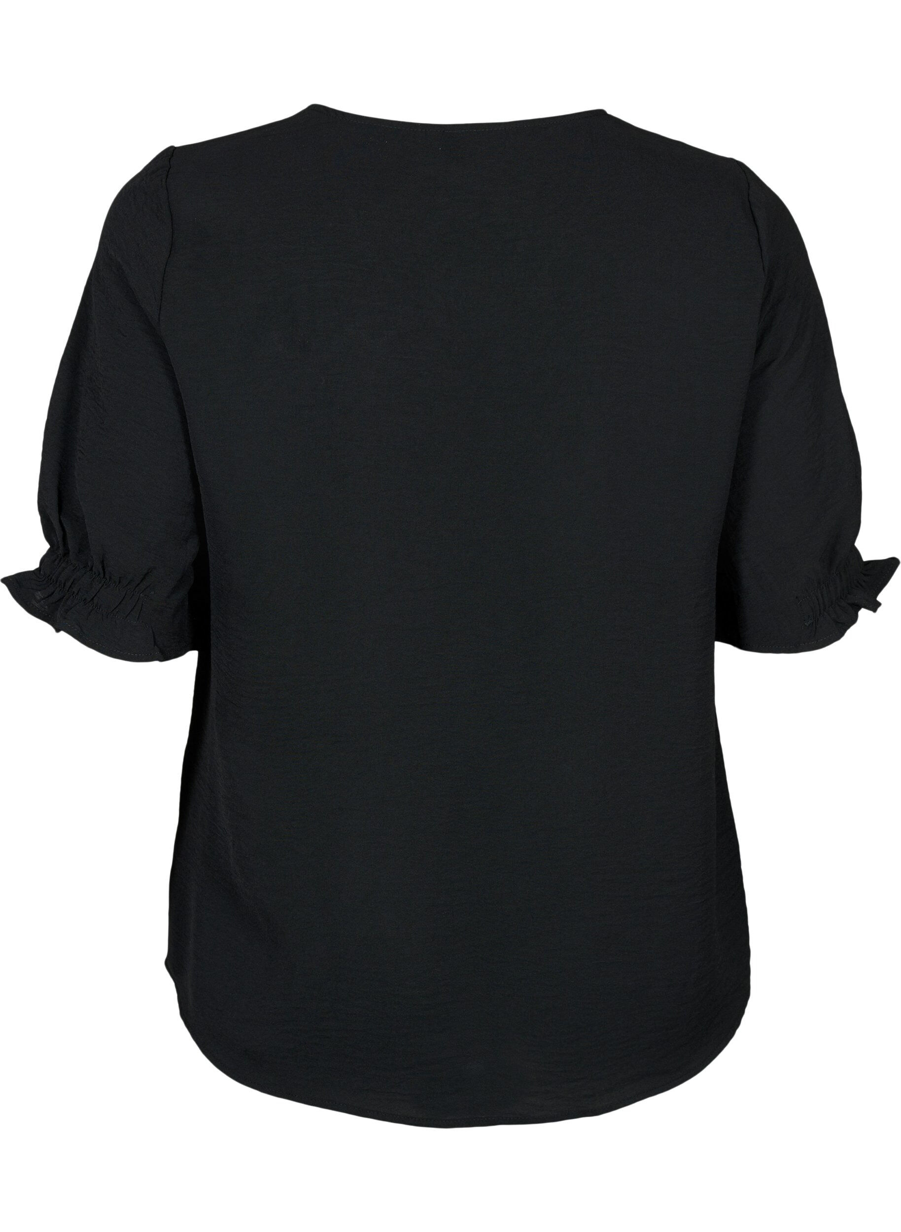ZizziBlouse avec col en V , Black, Packshot image number 1