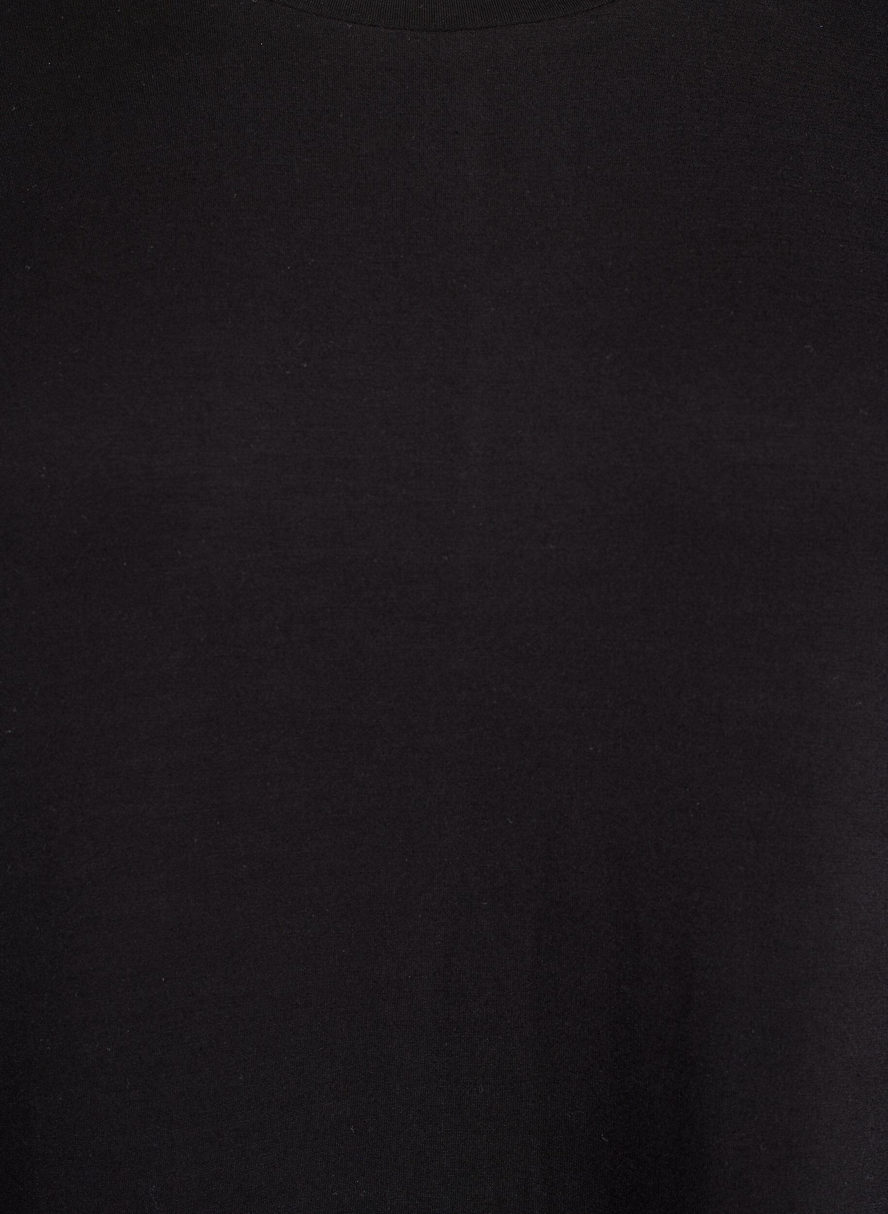 Zizzi Robe t-shirt en jersey avec fentes lat&eacute;rales, Noir, Packshot image number 2