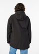 Veste courte softshell avec capuche amovible, Noir, Model image number 2