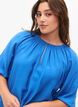 Blouse en viscose en forme de A avec des manches 3/4., Strong Blue, Model image number 2