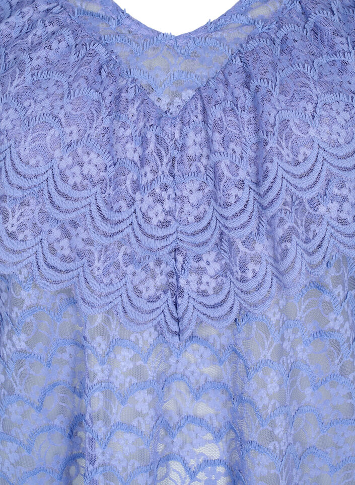 Blouse à manches courtes avec volants, Mauve, Packshot image number 2