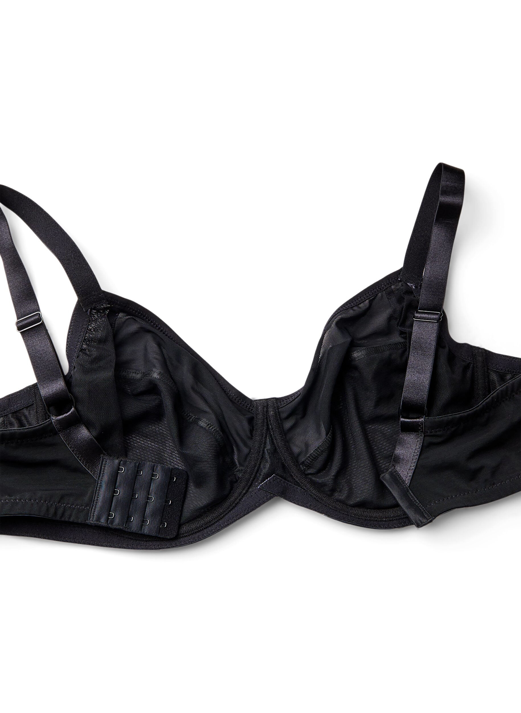 Zizzi Soutien-gorge couvrant basic en maille, Noir, Packshot image number 3