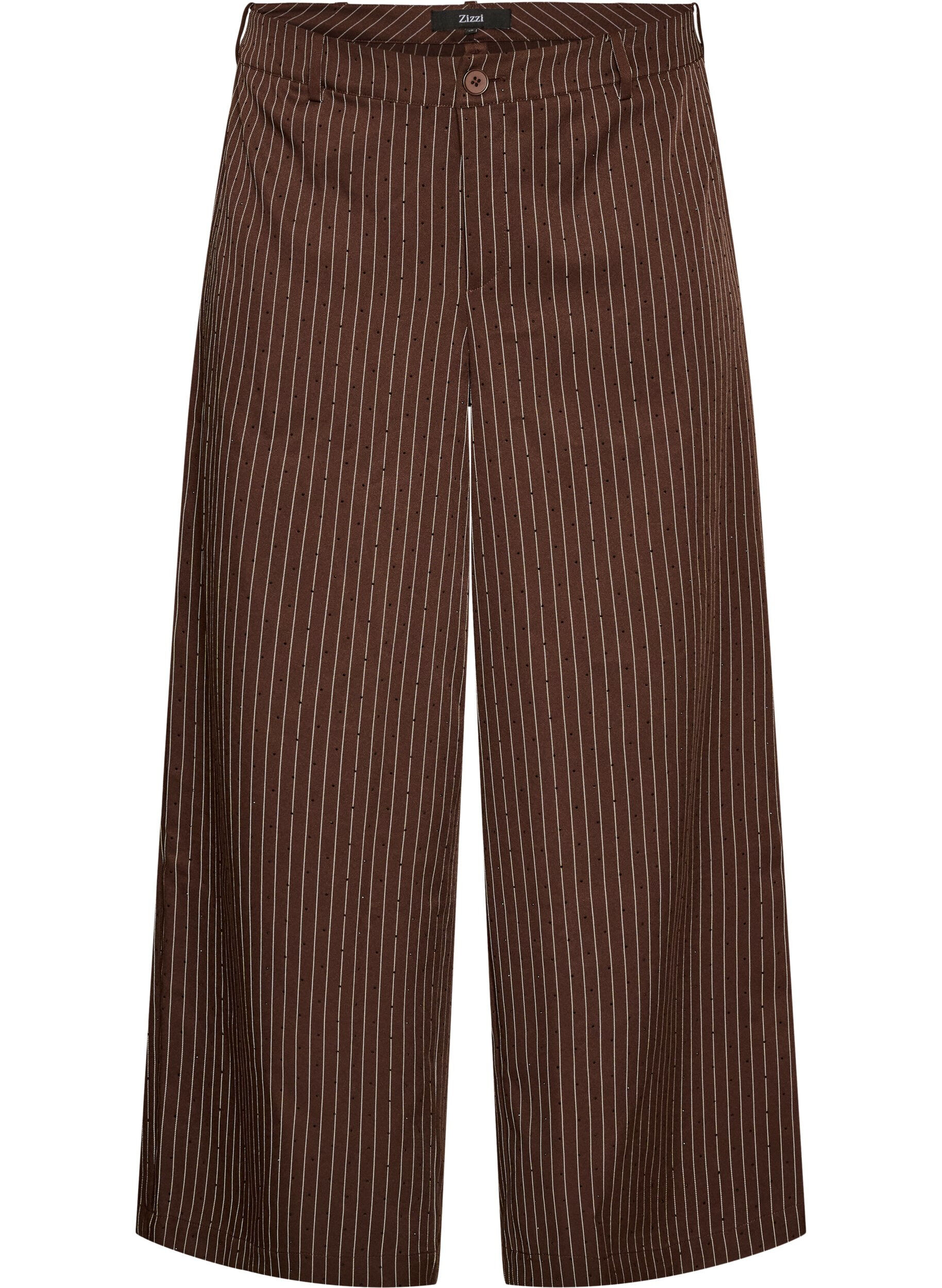 Pantalon coupe amples &agrave; rayures tennis avec strass