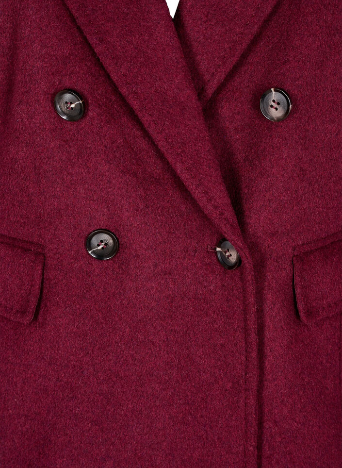 Blazer à double boutonnage et revers classiques, Bordeaux, Packshot image number 2